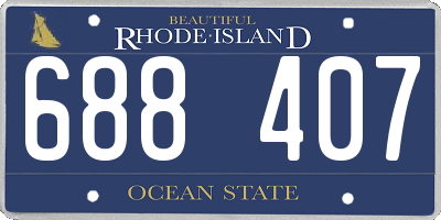 RI license plate 688407