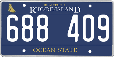 RI license plate 688409