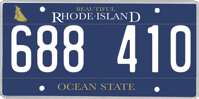 RI license plate 688410