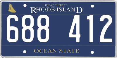RI license plate 688412