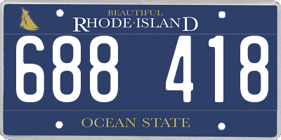 RI license plate 688418