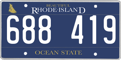 RI license plate 688419