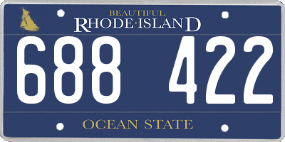 RI license plate 688422