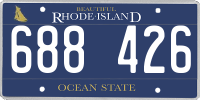 RI license plate 688426