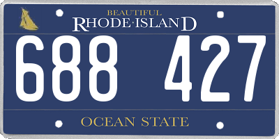RI license plate 688427