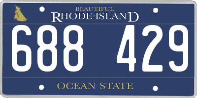 RI license plate 688429