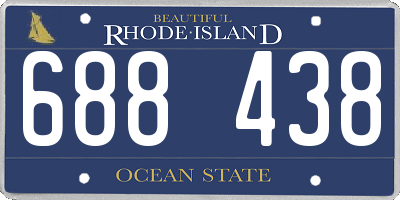 RI license plate 688438