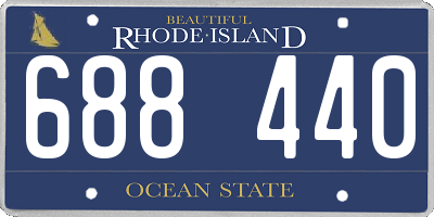 RI license plate 688440