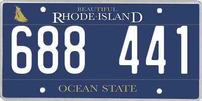 RI license plate 688441
