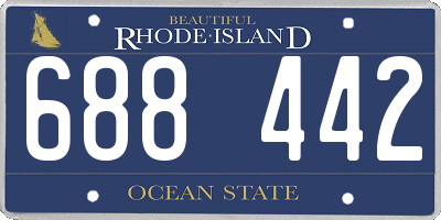 RI license plate 688442