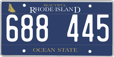 RI license plate 688445