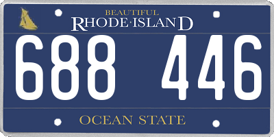 RI license plate 688446