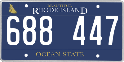 RI license plate 688447