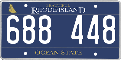 RI license plate 688448