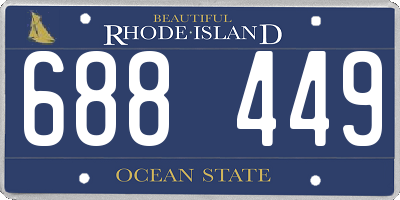 RI license plate 688449
