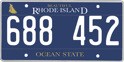 RI license plate 688452