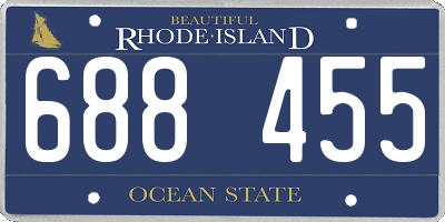 RI license plate 688455