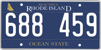 RI license plate 688459