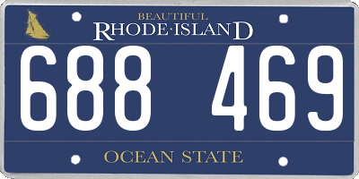RI license plate 688469