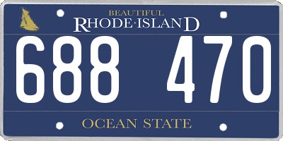 RI license plate 688470