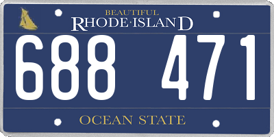 RI license plate 688471