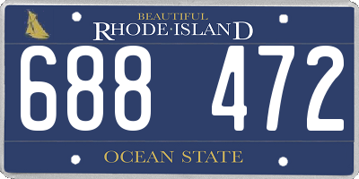 RI license plate 688472