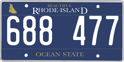 RI license plate 688477