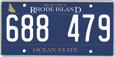 RI license plate 688479