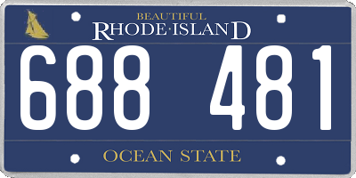 RI license plate 688481
