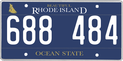 RI license plate 688484