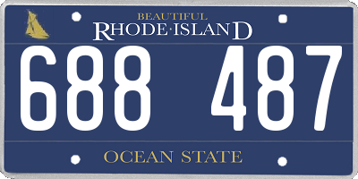 RI license plate 688487