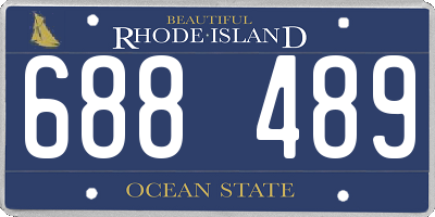 RI license plate 688489