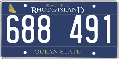 RI license plate 688491