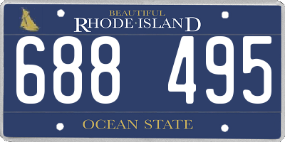 RI license plate 688495