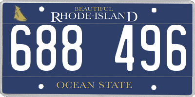 RI license plate 688496