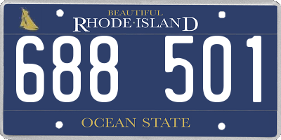 RI license plate 688501