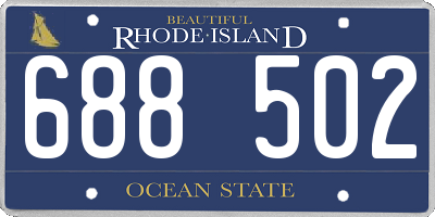 RI license plate 688502