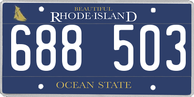 RI license plate 688503
