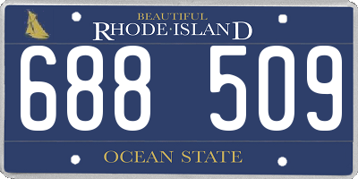 RI license plate 688509