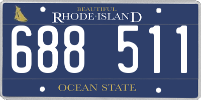 RI license plate 688511