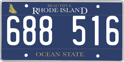 RI license plate 688516