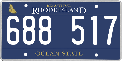 RI license plate 688517