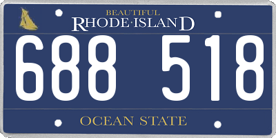 RI license plate 688518