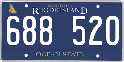 RI license plate 688520