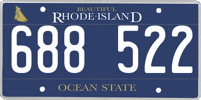 RI license plate 688522
