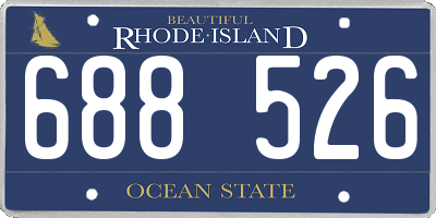 RI license plate 688526