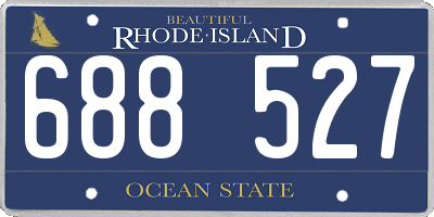 RI license plate 688527