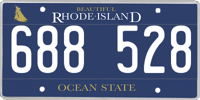 RI license plate 688528