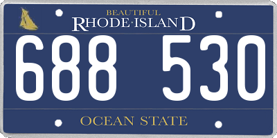 RI license plate 688530