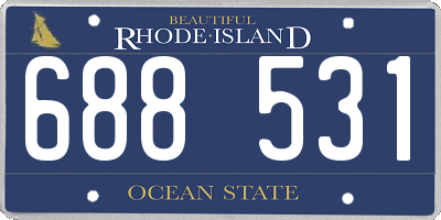 RI license plate 688531